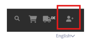 The SKALD header bar with the person icon in the top right highlighted in red